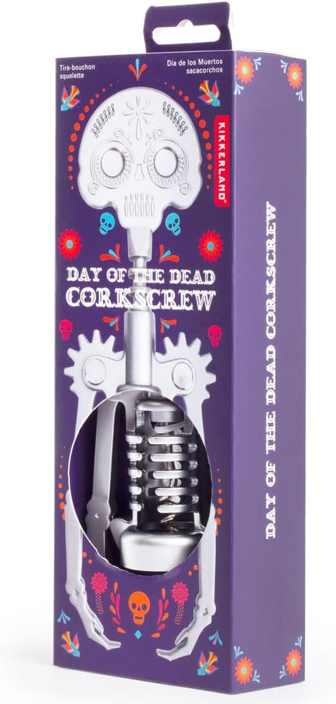 Kikkerland Day of the Dead Corkscrew, Silver