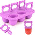 Sakolla Baby Popsicle Molds Mini 6-Cavity Silicone Ice Pop Mold with Sticks