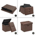 17x13x13in, DocSafe Storage Ottoman Foot Rest Stool with Lock Handle, Fireproof Folding Leather Footstool Bench