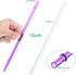 Dakoufish 12 Piece 12 Inch Glitter Sparkle Reusable Straws, Food Grade Tritan Material with Cleaning Brush