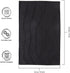 Encasa XO Cotton Kitchen Towel Set, Pack of 4, X-Large 28"x18", Highly Absorbent Hand and Tea Cloth - Butcher Black