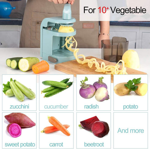 4 Ourokhome Vegetable Spiralizer Zucchini Noodles Maker Built-in Spiral Slicer Blade for Veggie Spaghetti Paste