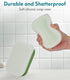 Quatish Compact Leakproof Travel Soap Case, Silicone Soap Box with Draining Layer, Enhanced Soap Container, Suitable