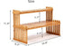 GURECOD 10.8" 2 (10.8" Tiers Bamboo Plant Stand Shelf,Desk Flower Pot Holder,Adjustable Desktop Shelf Display Organizer