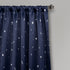52" 108" Lush Decor Star Blackout Window Curtain Panels Pair W x L Navy - Blackout Curtains for Bedroom - Dark Blue