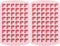 Verdental Small Square Silicone Candy Molds, 108 Cavities for Hard Candy, Cake, Chocolate (2 Pcs, Pink)