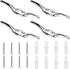4 Pcs Zinc Alloy Hook for Blinds Cord, Blind Cord Safety Rope Cleat with Screws for Home Office