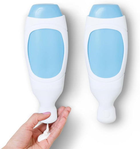 Squeezi 2 Unit Pack Wall Mounted Shower Dispenser for Shampoo and Soap Bottles, Bright White