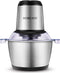 Electric Meat Grinder, 2L Stainless Steel Food Processor, 350W Meat Blender, 4 Sharp Blades, 8 Cups for Vegetables