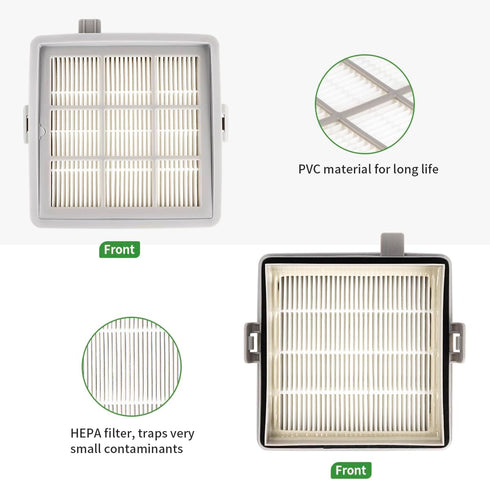 WuYan 2pcs Replacement Filter for Bissell Hard Floor Expert Canister Vacuum Series 1154, 1154w, 1161