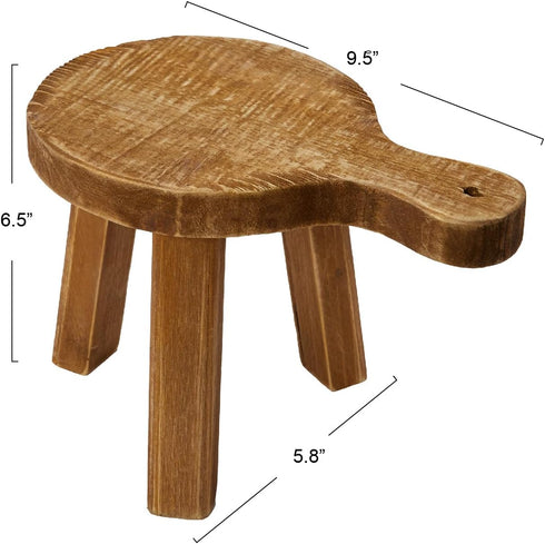 Rustic Fir Wood Pedestal Stand