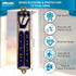 TALISMAN4U Ten Commandments Mezuzah with Scroll, Silver Tone Blue Enamel Israel Door Mezuza, 3.5 Inch