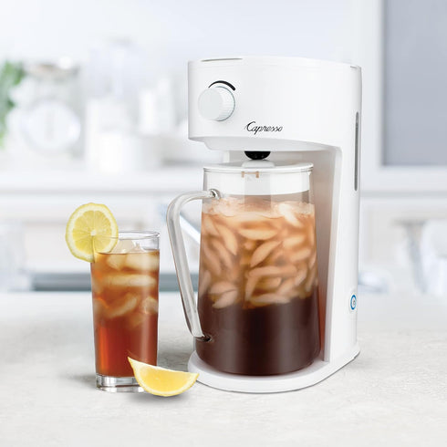 80 oz Premium Iced Tea Maker - Glass Pitcher with Adjustable Strength Dial