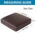 Faux Leather Waterproof Couch Cushion Covers, Elastic Sofa Slipcovers for Living Room, Chocolate (Chair Cushion)