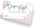 Canopy Street Pastel Watercolor Floral Diaper Raffle Tickets / 50 Baby Shower Drawing Cards / 2" x 3.5" Gender Reveal