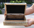 DharmaObjects Triple Moon Hand Carved Jewelry Trinket Keepsake Wooden Storage Box (Turquoise, Large) by DharmaObjects
