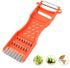 Saim 7 in 1 Multifunction Vegetable Peeler & Metal Scraper, Orange, 2 Pcs, Fruit Grater Slicer Kitchen Tool