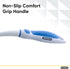 Superio Long Handle Fruit and Vegetable Scrub Brush, Double Sided Non Scratch Kitchen Scrubber, 2 Blue