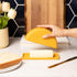 PTB Countertop 2-Piece THE Butter Dish Matte Ceramic Butter Keeper with Lid for Use Round Design for Standard Butter