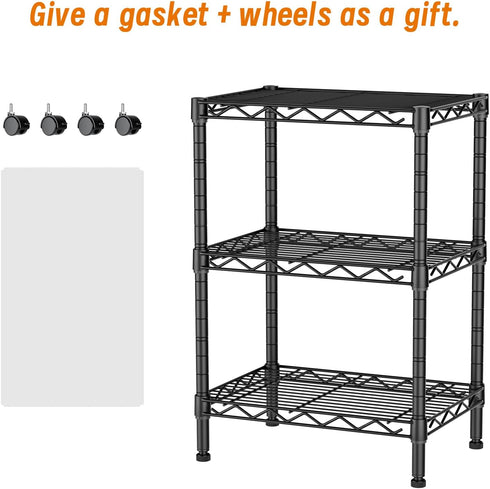3 12" 18" 30" Golpart Tier Adjustable Storage Shelves Heavy Duty Metal Utility Shelf Wire Shelving Unit Organizer Rack