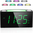 Digital Alarm Clock for Bedroom, 7 Color Night Light, USB Charger, Large Number Screen & Dimmer