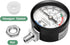 MEASUREMAN Black Steel Pressure Cooker Gauge, 2" Dial Pressure Canner Gauge, Lower Mount with Hexagon Gasket and Nut