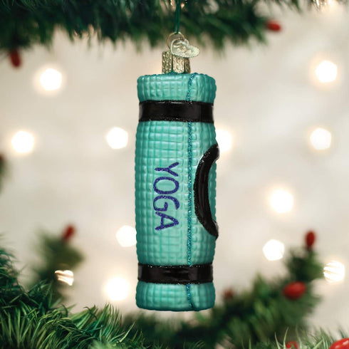 Old World Christmas Yoga Mat Glass Blown Ornament for Christmas Tree