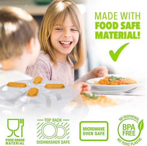 Clear Magnetic Microwave Cover for Food | Splatter Cover with Steam Vents | BPA-Free Dish Cover | Dishwasher Safe |