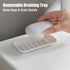 Minimalist Travel Soap Case with Removable Draining Tray, Leak-Proof Container with Silicone Seal, Gray, 1 Pack