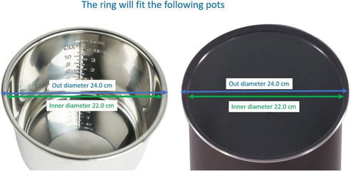 Electric Pressure Cooker Sealing Ring for 5L, 6L, 5 Quart, 6 Quart Cookers - Check Dimensions Before Buying