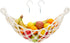 Okuna Outpost Macrame Hanging Fruit Basket Hammock for Kitchen, 6 x 25 x 15 in, White Cotton Modern Under-Cabinet