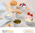 Ramekins Set of 6, Creme Brulee Ramekins 8 oz, White Dipping Sauce Dishes, Porcelain Ramekin Bowls for Baking, Souffle, Custard Pudding, Cake, Oven Safe