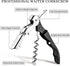 HYZ 2-Pack Wine Opener Waiter Corkscrew, Professional Wine Key with Foil Cutter, Manual Double Hinged (Black)