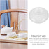 Zerodeko 1PC Ceramic Tea Pot Replacement Lid, White Ceramic Teapot Lid, Tea Kettle Cover for Blooming and Loose Leaf