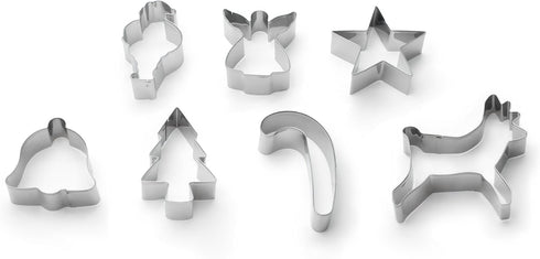 Fox Run 7-Piece Metallic Christmas Cookie Cutter Set