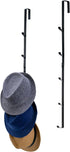 MyGift Black Metal Over The Door Hooks, Heavy Duty Hanger for Hats, Coats, Scarves, Set of 2
