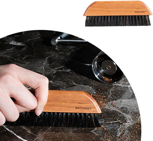 Espresso Machine Cleaning Brush Coffee Grinder Brush Countertop Cleaning Wooden Handle and Natural Bristle Bar Cleaning Tool by watchget