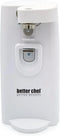 Better Chef Electric Tall Can Opener, 3-in-1 with Built-in Knife Sharpener & Bottle Opener, Auto-Stop (White)