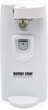 Better Chef Electric Tall Can Opener, 3-in-1 with Built-in Knife Sharpener & Bottle Opener, Auto-Stop (White)