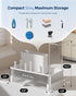 304 Countertop Nacial Sponge Holder for Kitchen Sink, Sink Caddy Organizer with High Brush Holder & Two Towel Racks