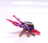 Crab Tiny Micro Figurine Hand Blown Glass Art Animals Collectible Gift Home Dcor (Blue Pink)