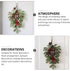 BESTOYARD Artificial 21.7in Christmas Teardrop Swag, Pine and Pinecone Door Decoration for Holiday Decor