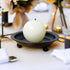 2 Pcs Candle Plate Iron Candle Holder for Pillar Candles, Black Metal Stand for Dining Table Decor