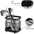 Black Wire Utensil Holder for Kitchen Counter, Tool Utensil Holder for Cooking Spatula Spoon