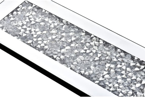 Pibeyer set 2, Crystal Crush Diamond Wall Candle holder of Rectangle Silver Mirrored Candle Sconces, Home Wall