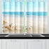 ALALAL Beach Bathroom Curtains, Summer Tropical Starfish Seashell Grommet Privacy Curtain, 2 Panels 26 x 39 Inch