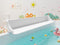 Cushore 3-Ft Bathtub Splash Guard PlayPad with Strong Suction Cups, Toy Tray