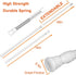 2 Pack Small Tension Rods 15.7 in to 28, Extendable Curtain Rods for Kitchen Utensils, Closet, and Cabinet