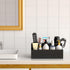 NIUBEE Hair Tool Organizer, Black Acrylic Blow Dryer and Styling Organizer, Bathroom Countertop Storage Stand