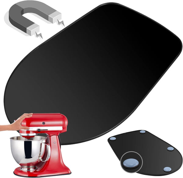 Metal Mixer Slider Mat with Teflon Self Stick Sliders for Kitchenaid 4.5-5Qt Stand Mixer, Countertop